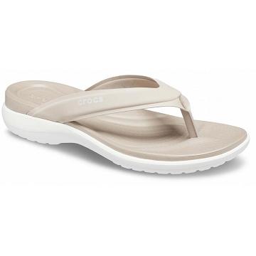 Chanclas Crocs Capri V Deportivo Mujer Kaki | Mexico 0204CTVE